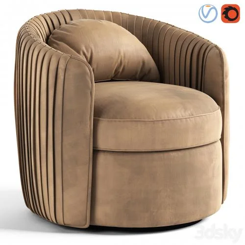 Fantasia Indigo Swivel Armchair 3d model