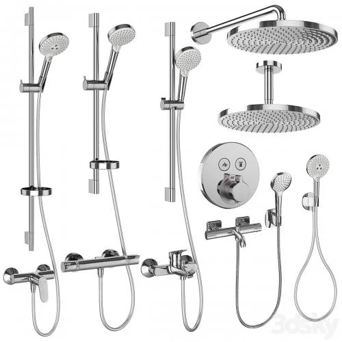 Hansgrohe set 160 mixers and shower systems 3d model